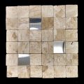 Pastilha Mosaico Anticato Travertino Irregular com Inox 5x5 Image